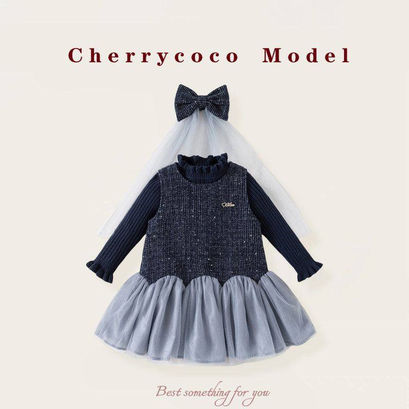 CHERRYCOCO女童连衣裙秋冬新款女宝宝洋气MIU系背心公主裙纱裙潮,童装/婴儿装/亲子装,套装,淘宝优惠券,粉丝福利购,淘宝优惠卷