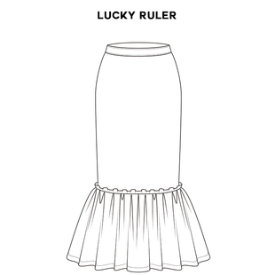 luckyruler设计师款 复古港风百搭显瘦高腰半身裙新款 定制气质法式