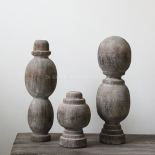 DIHOME侘寂艺术风格 饰品创意艺术家居饰品 实木摆件客厅玄关装