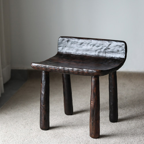 复古风手作家具个性中古凳民宿酒店艺术装饰高脚椅餐厅椅个性家装