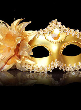 化妆舞会面具半脸女可爱高级成人威尼斯公主面罩万圣节道具