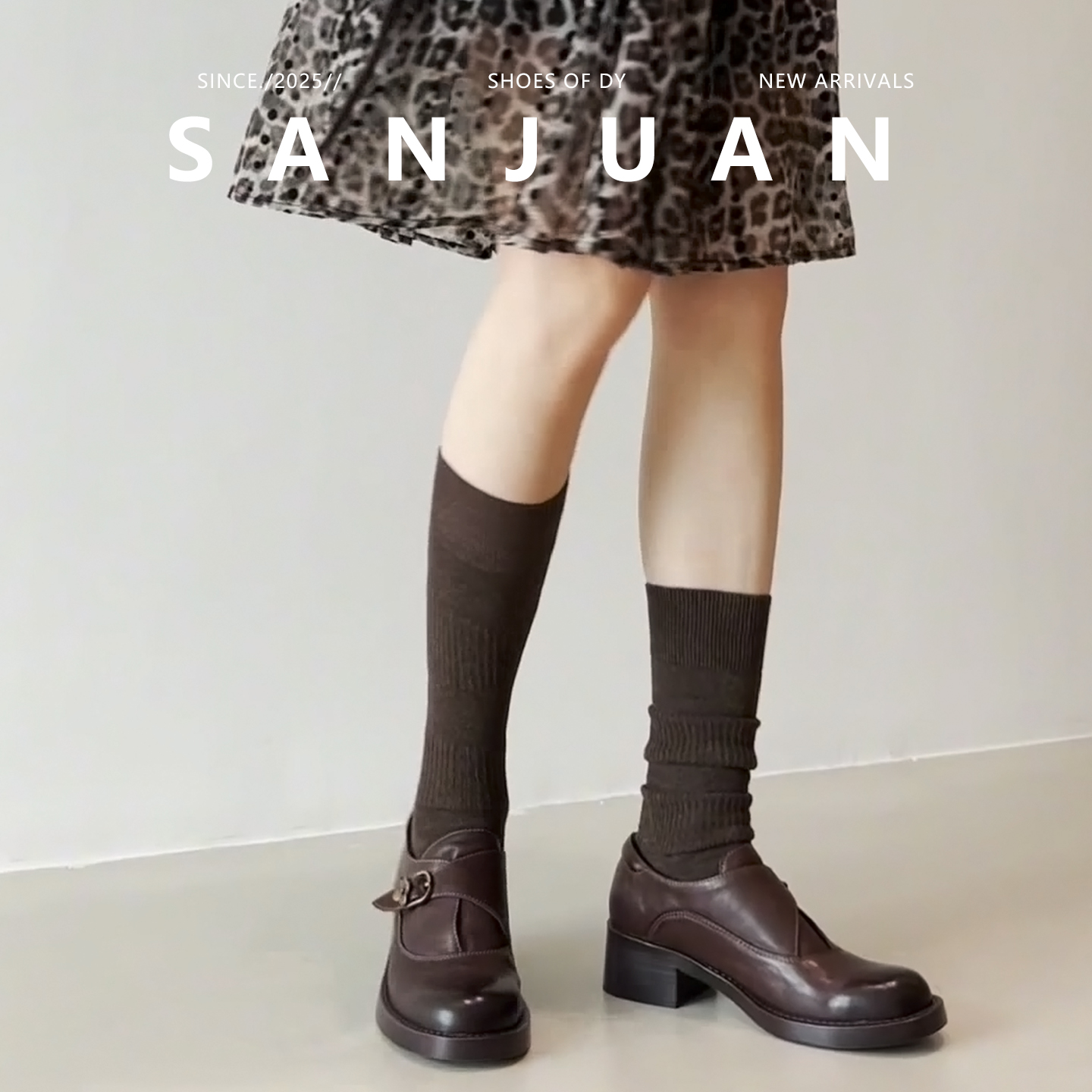 秋冬百搭厚底学院风小皮鞋