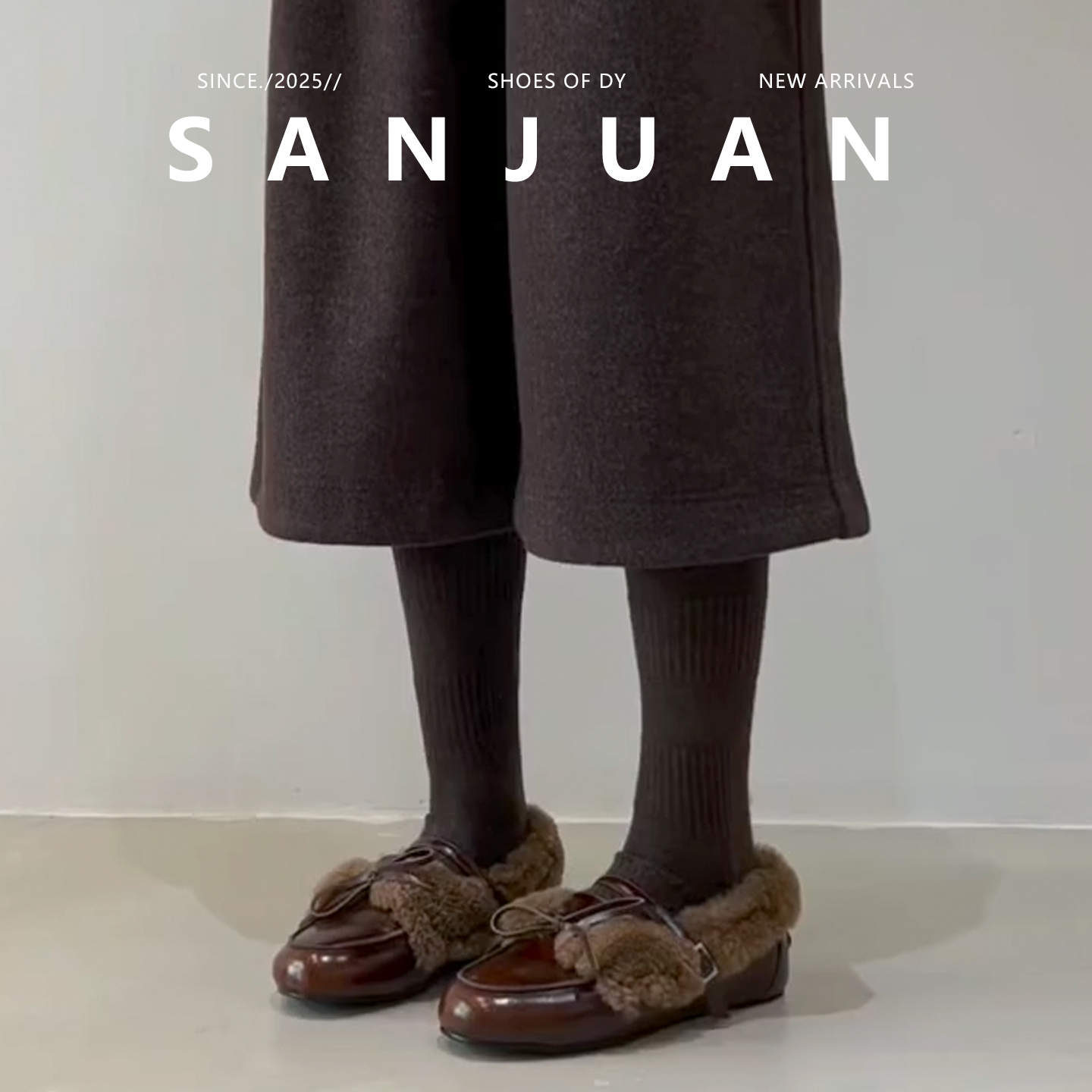 秋冬舒适保暖懒人一脚蹬乐福鞋