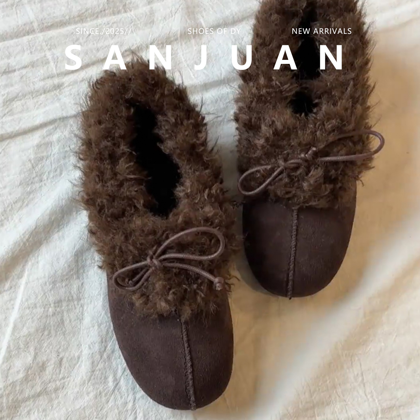 百搭休闲秋冬懒人一脚蹬毛毛鞋