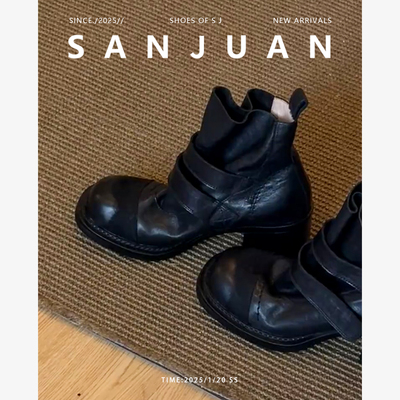 粗跟短靴复古马丁靴英伦秋冬单靴