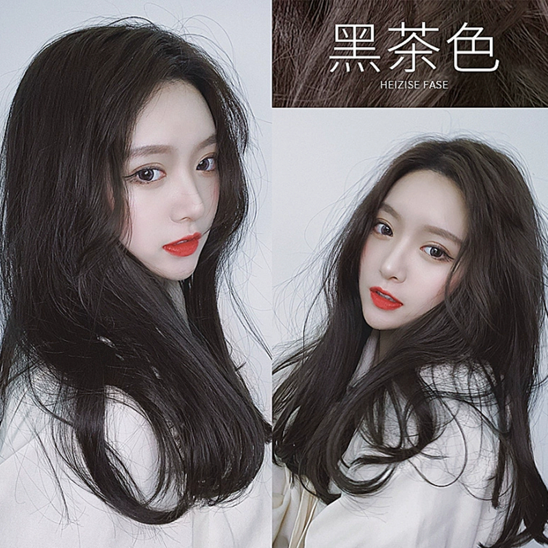 自然黑色染发剂膏遮白发懒人神器女网红头发颜色天然植物纯自己染