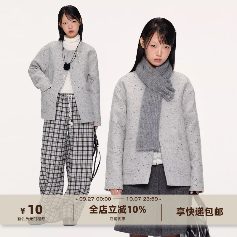 高端双面羊绒大衣小个子小香风