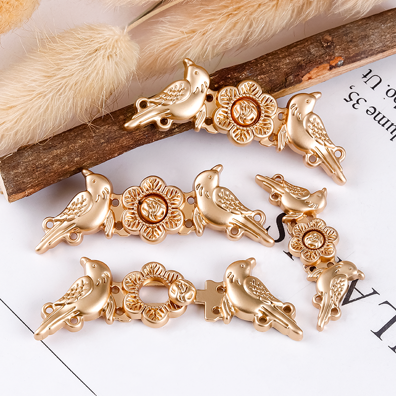 汉服金属子母扣喜鹊古装宋制