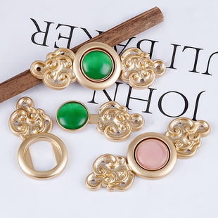 汉服子母扣明制袄裙中国风金属对扣比甲披肩祥云搭扣大衣外套盘扣