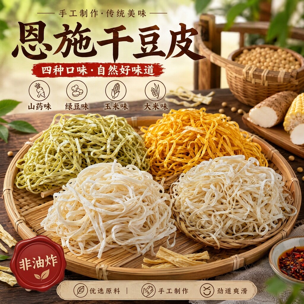 【恩施豆皮】正宗恩施特产大米玉米绿豆苞谷豆皮湖北恩施小众特产
