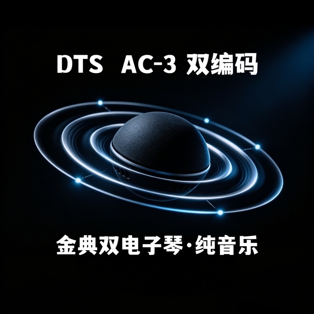DTS AC-3 5.1声道双编码金典双电子琴纯音乐视频u盘家用车用车载