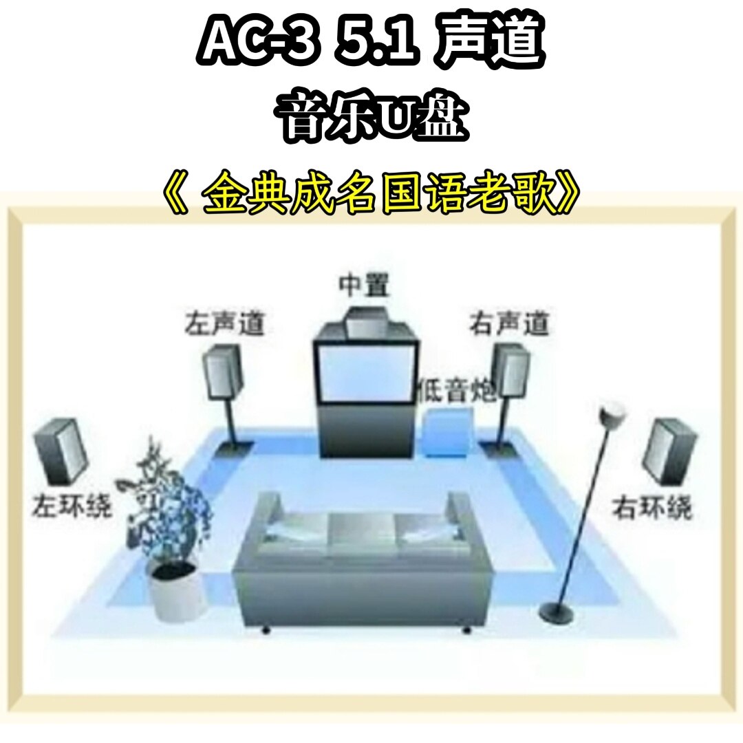 AC-3 5.1声道金典成名国语老歌音乐u盘家庭家用车载车用音轨解码