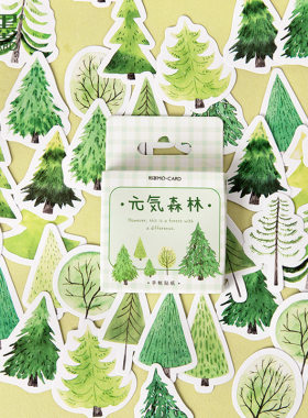 植物森林相册贴画纸植物丛林贴纸