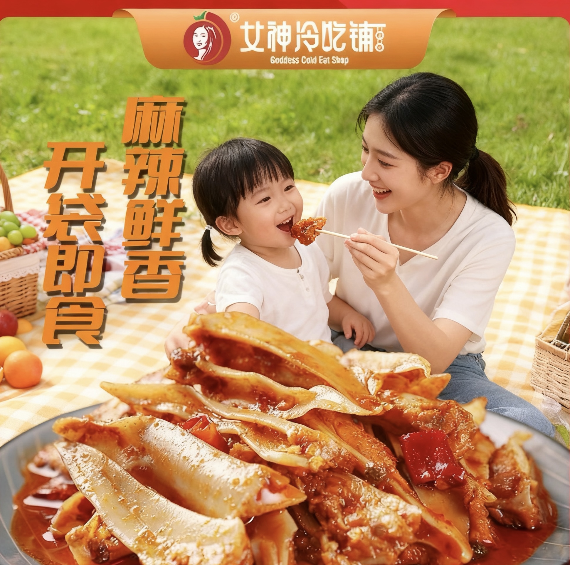 女神冷吃铺三角骨鸡脆骨网红零食