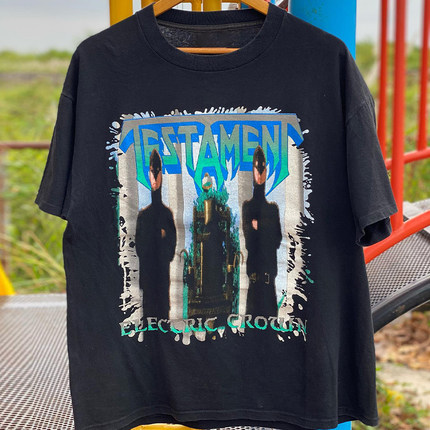 Testament圣约乐队欧美重金属摇滚hiphop高街短袖男女复古纯棉T恤