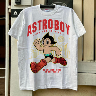 ASTROBOY铁臂阿童木日系经典动画美式复古学院风潮牌欧美短袖T恤