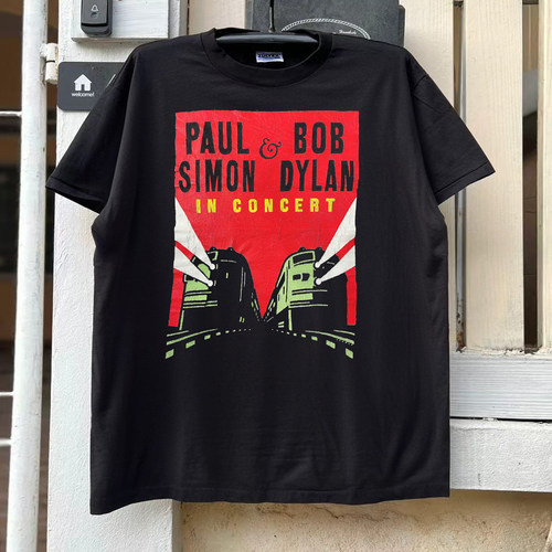 Paul Simon与 Bob Dylan美式复古民谣T恤高级感周边情侣潮牌半袖