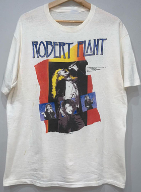 Robert Plant罗伯特普兰特美潮高街摇滚hiphop纯棉质感短袖T恤男
