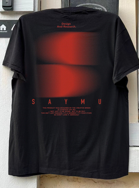 SA YMU美式复古oldschool潮牌重磅棉潮流落肩短袖T恤