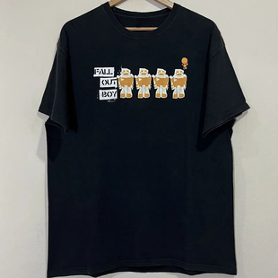 Fall out boy闹翻天男孩乐队美潮炸街摇滚chic嘻哈短袖男女T恤棉