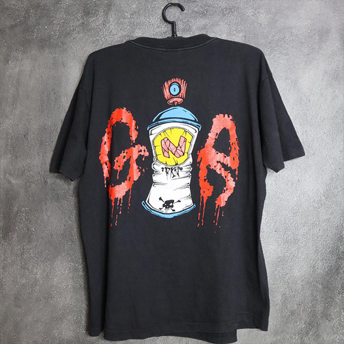 短袖T恤高级感男女枪花乐队