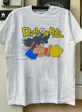 Dragon Ball龙珠美式潮牌短袖T恤vintage古着男女重磅棉宽松半袖