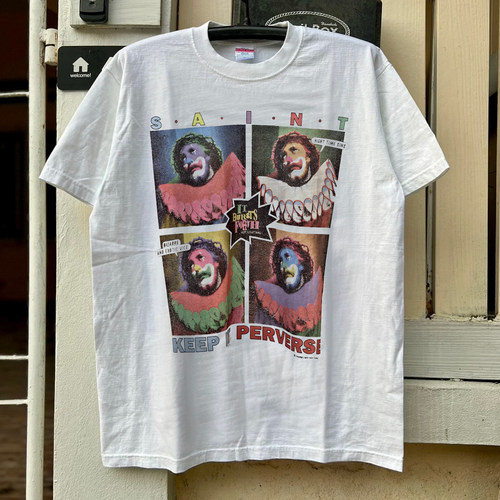 Saint Michael美式复古艺术暗黑风小众高街oversize重磅棉短袖T恤