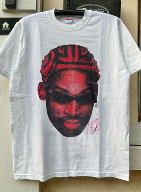 Dennis Rodman传奇球星罗德曼潮流美式复古chic嘻哈重磅棉短袖T恤