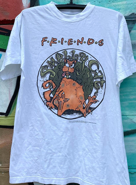 F.R.I.E.N.D.S乐队美式复古vintage街头慵懒风cec短袖男女纯棉T恤