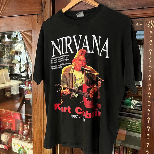 Nirvana涅槃乐队Kurt Cobain美式街头潮流vintage古着潮牌短袖T恤