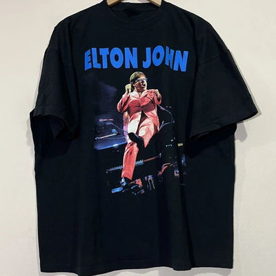 短袖T恤痞帅男女艾尔顿约翰