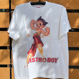 T恤 重磅棉短袖 ASTRO BOY铁臂阿童木vintage古着潮流落肩情侣装