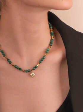 孔雀石镀18k百搭女绿色高级感