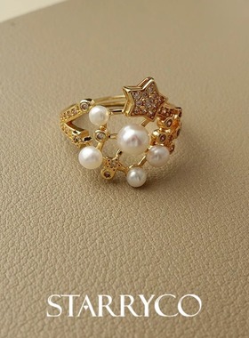 女珍珠原创设计高级戒指