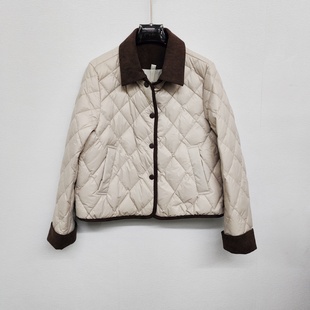 YF25B9903冬款短装羽绒服拼色假两件轻薄百搭中年女士通勤防寒服