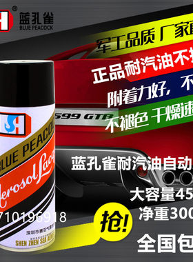 蓝孔雀耐汽油自动喷漆油箱发动机