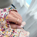 戒指女式 玫瑰金个性 简约时尚 日韩版 光面单钻镶钻钛钢男情侣指环