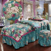 Đặc biệt tùy chỉnh mới làm đẹp giường cao cấp bao gồm bốn bộ bông tẩy trang nguyên chất massage hun khói Hua Ting Sheng Shi màu xanh lá cây - Trang bị tấm