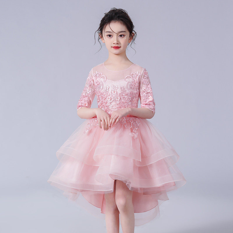 公主裙女大童婚纱礼服拖尾连衣裙