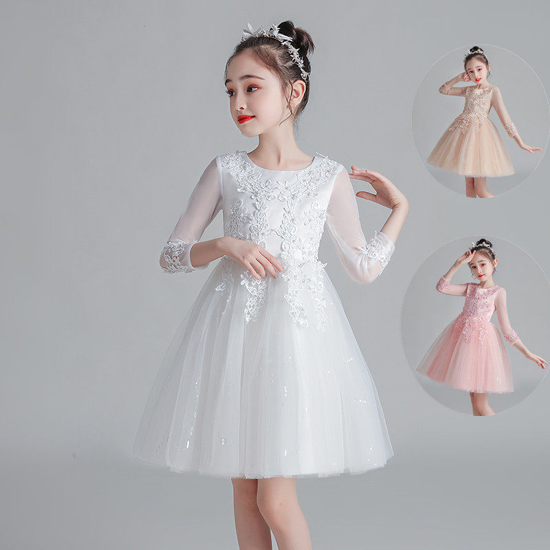 小女孩公主裙2023夏季7新款6蓬蓬纱裙8礼服女大童10岁网纱9连衣裙