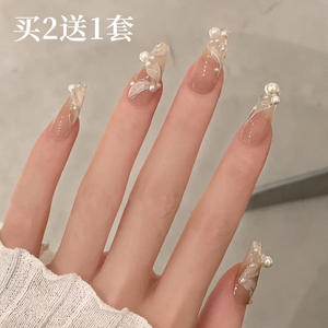 2023新款穿戴甲片美甲贴片纯欲风高级穿戴式假指甲贴片可拆卸成品