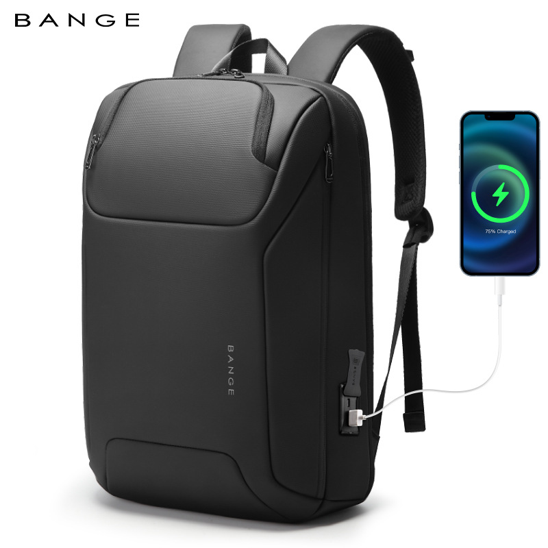BANGE背包男士高级感商务双肩包跨境多功能防水USB旅行电脑包bags