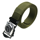 式 3.5厘米宽 平滑扣帆布尼龙编制裤 带老款 腰带男款 加厚耐用按压式