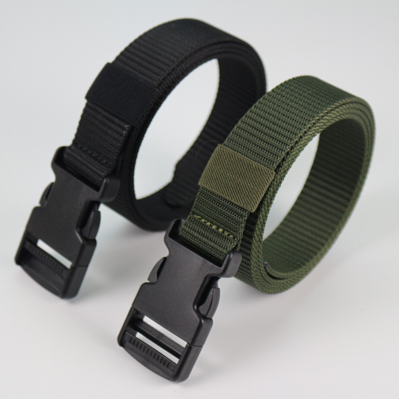 无金属插扣安检帆布尼龙腰带