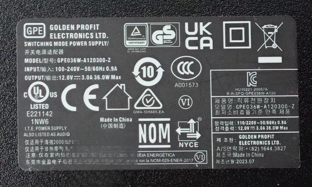 适用于GPE036W-A120300-Z吉他效果器电源适配器12V3A 包邮