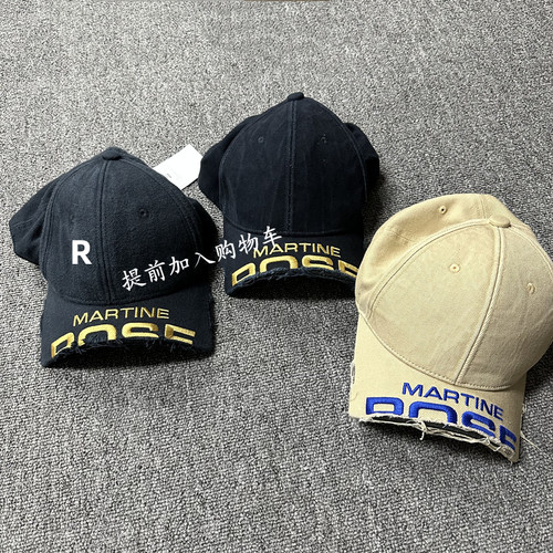 MartineRose水洗做旧棒球帽