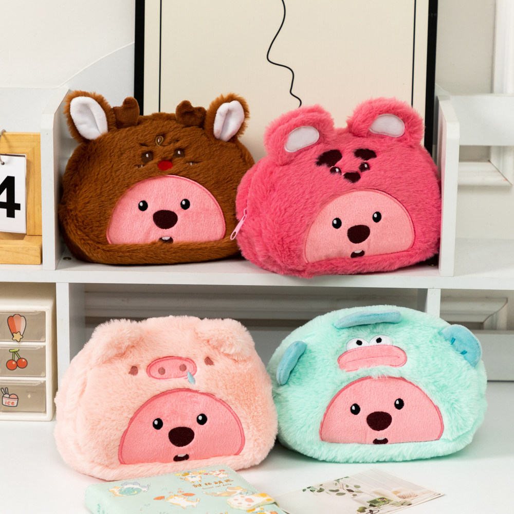 新款小海狸loopy笔袋小丑鱼大容量卡通少女心文具收纳袋化妆包,文具电教/文化用品/商务用品,笔袋,淘宝优惠券,粉丝福利购,淘宝优惠卷