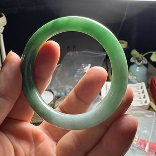 玉江湖翡翠手镯定制贵妃福镯5556圈口送老婆生日礼物冰种缅甸手镯