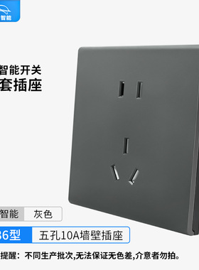 平头熊AE智能开关配套插座10正五孔一开五孔16A三插双USB插座