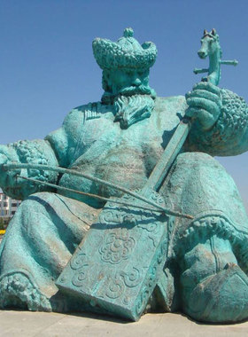 蒙古弹琴少数民族风骑马摆件定制